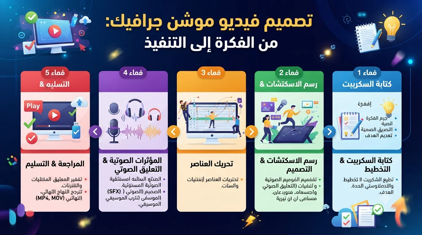 تصميم فيديو موشن جرافيك من الفكرة إلى التنفيذ