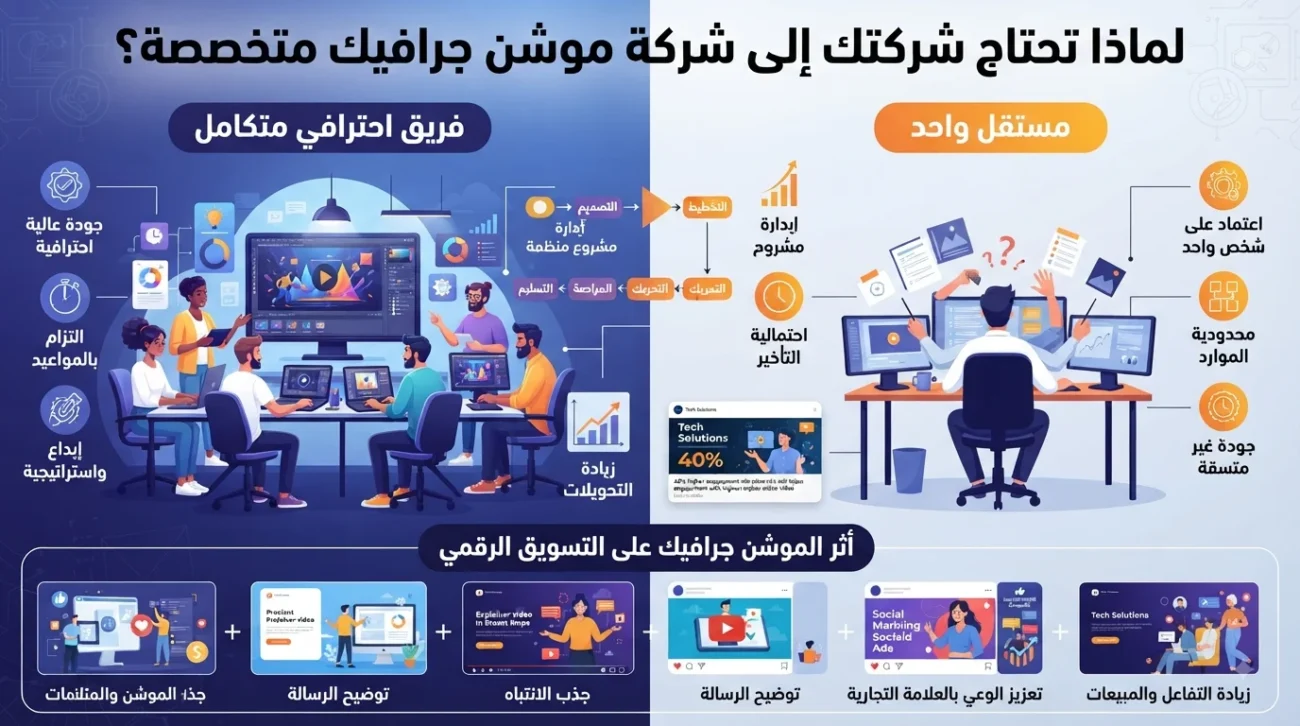 لماذا تحتاج شركتك إلى شركة موشن جرافيك متخصصة؟