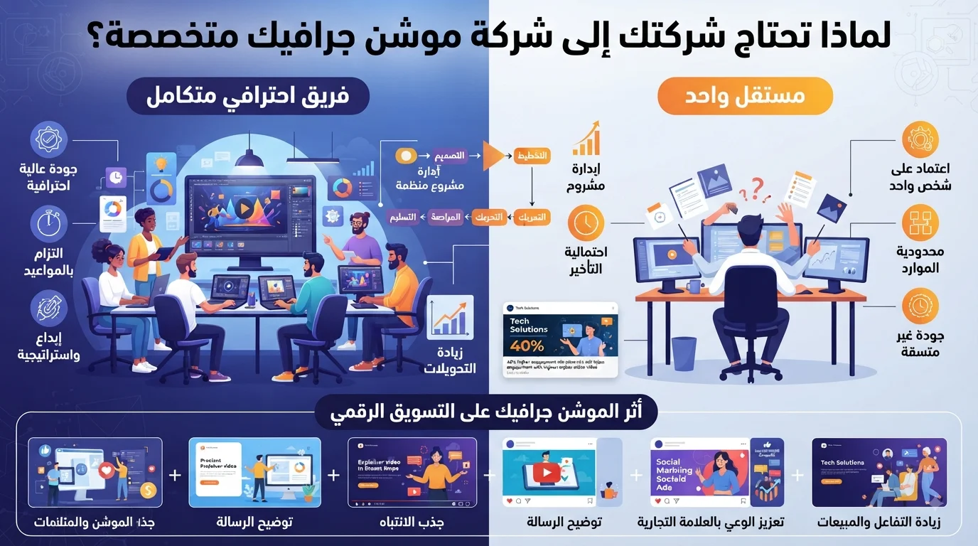 لماذا تحتاج شركتك إلى شركة موشن جرافيك متخصصة؟