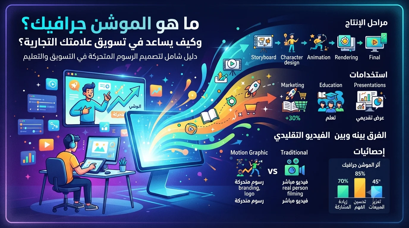 ما هو الموشن جرافيك؟ وكيف يساعد في تسويق علامتك التجارية؟
